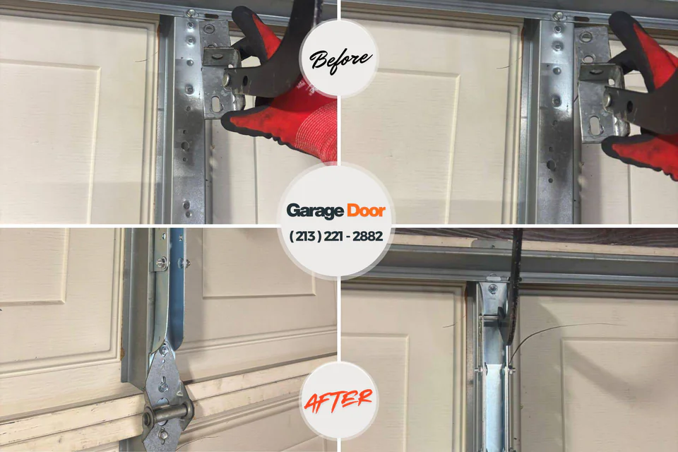 Before and after: garage door repair Loudonville, OH